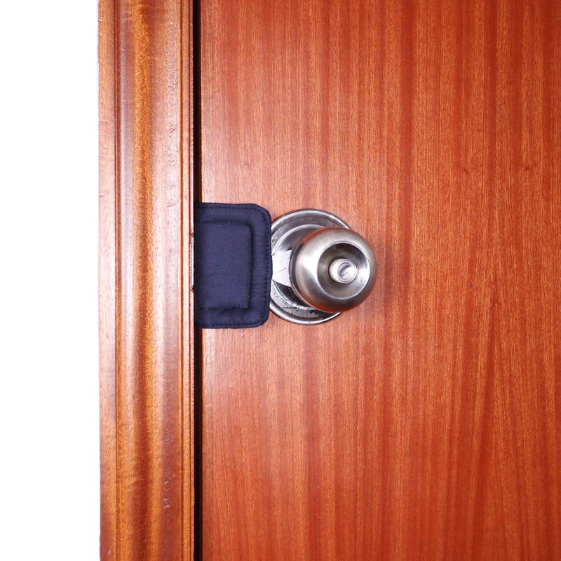 ICObuty Door Silencer Door Jammer Door Closer Cushion Nursery Door Silencer Door Latch Cover 3 Pack for Noise Reducing Quiet Doors Baby Toddler Safety 3.25 x 5.5 Inch (New Navy Blue) - Image 4